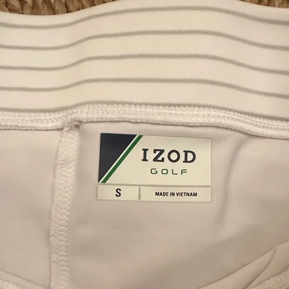 IZOD Golf Skort Womens White Striped Tennis Skirt Athletic Pickleball Skort - Picture 2 of 5